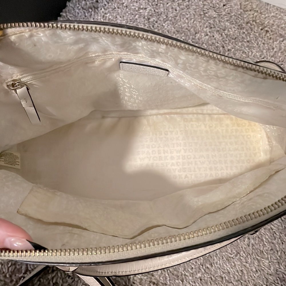 Kate Spade Satchel Purse White/Nude - Picture 5 of 7
